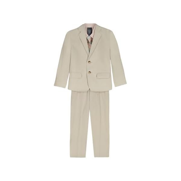 Boys' 4-piece Suit Set with Dress Shirt, Tie, Jacket, and Pants