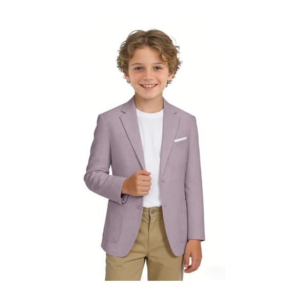 Linen Blazer for Boys Casual Suits Jackets for Kids Sports Coats Boys Linen Summer Blazers for School Beach Wedding